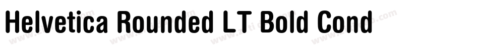 Helvetica Rounded LT Bold Condensed字体转换